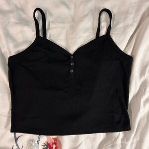 Black Cami Crop Too